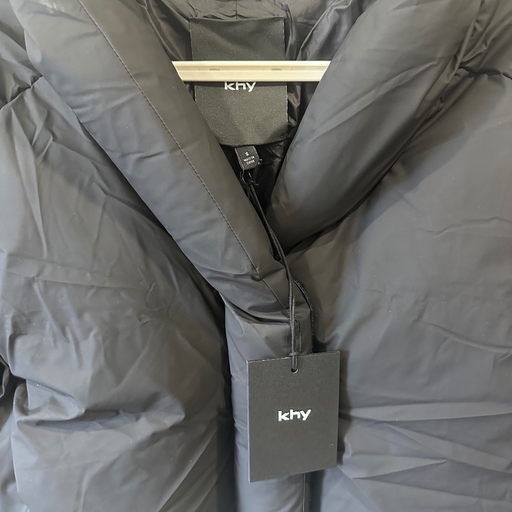 Khy Cropped Puffer Jacket Black NWT - Picture 3 of 3